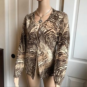 Lightweight cashmere animal print sweater 👍